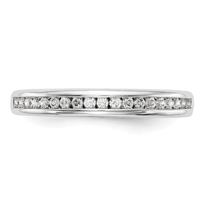 019ct CZ Solid Real 14K White Gold Wedding Wedding Band Ring Goldia Rings