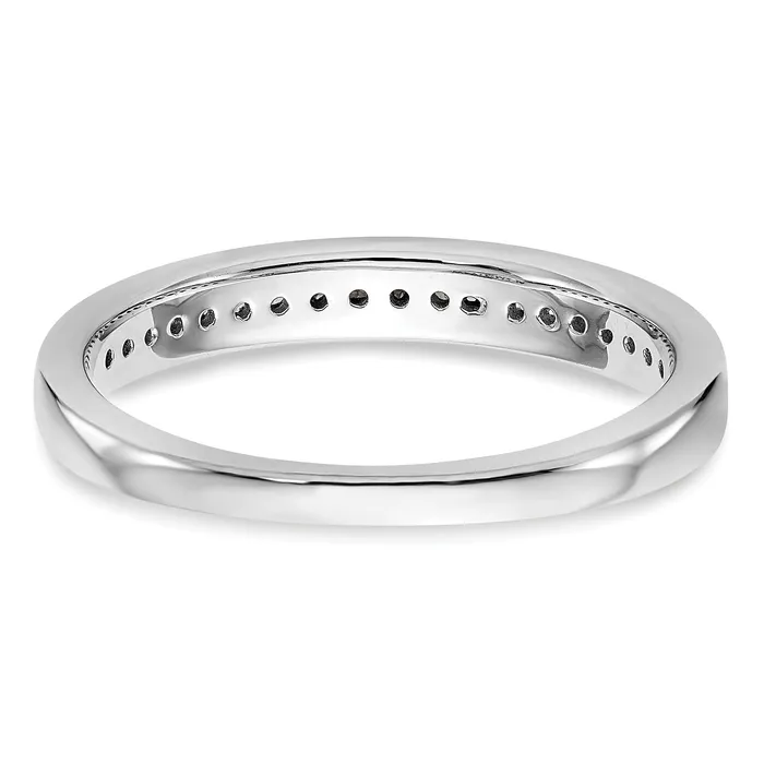 019ct CZ Solid Real 14K White Gold Wedding Wedding Band Ring Goldia Rings