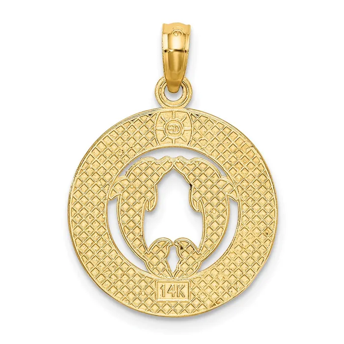 Charm Necklaces Goldia 14k Yellow Gold VIRGINIA BEACH w Dolphins Charm