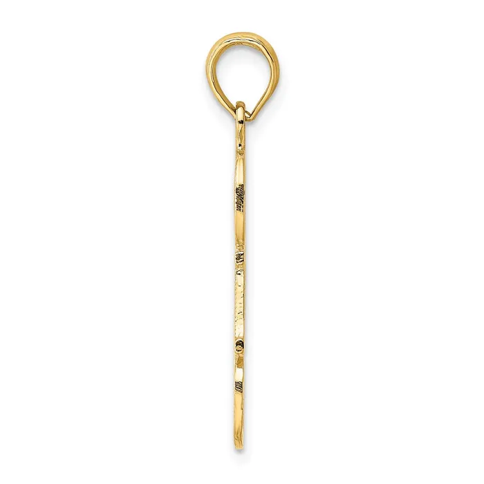 Charm Necklaces TreasureFineJewelers 14k 1 DAD Cutout Charm