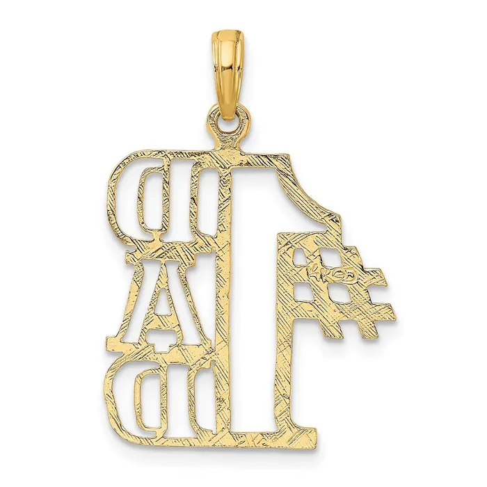 Charm Necklaces TreasureFineJewelers 14k 1 DAD Cutout Charm