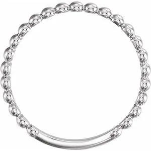 Rings WB Choice Jewelry Platinum 2 mm Stackable Bead Ring516081004PSTWBC Rings WB Choice Jewelry Platinum 2 mm Stackable Bead Ring516081004PSTWBC