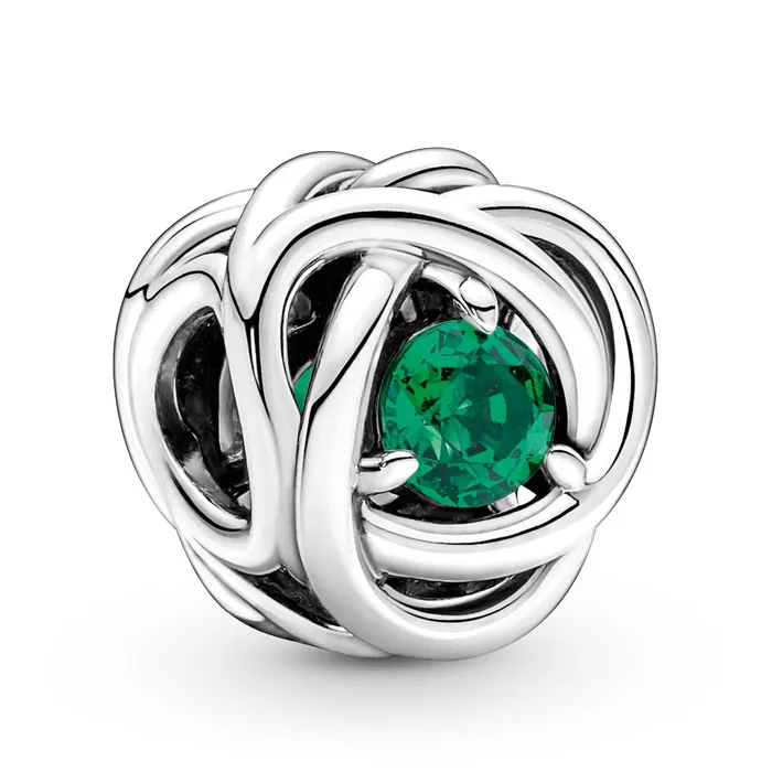 Charm Necklaces Pandora May Green Eternity Circle Charm Pandora