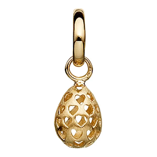 Charm Necklaces STORY STORY by Kranz Ziegler Gold Plated Heart Pattern Drop Charm339375 Charm Necklaces STORY STORY by Kranz Ziegler Gold Plated Heart Pattern Drop Charm339375