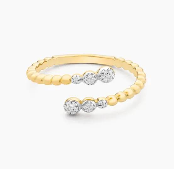 Ella Stein Ella Stein Gold Diamond Wraparound Ring SI3445 Rings