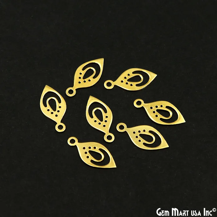 GemMartUSA Charm Necklaces Pears Charm Laser Finding Gold Plated Charm For Bracelets Pendants GemMartUSA Charm Necklaces Pears Charm Laser Finding Gold Plated Charm For Bracelets Pendants