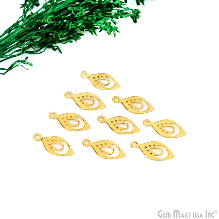 GemMartUSA Charm Necklaces Pears Charm Laser Finding Gold Plated Charm For Bracelets Pendants GemMartUSA Charm Necklaces Pears Charm Laser Finding Gold Plated Charm For Bracelets Pendants