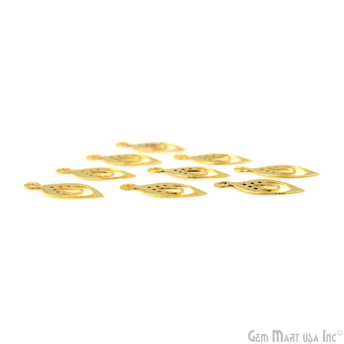 GemMartUSA Charm Necklaces Pears Charm Laser Finding Gold Plated Charm For Bracelets Pendants GemMartUSA Charm Necklaces Pears Charm Laser Finding Gold Plated Charm For Bracelets Pendants