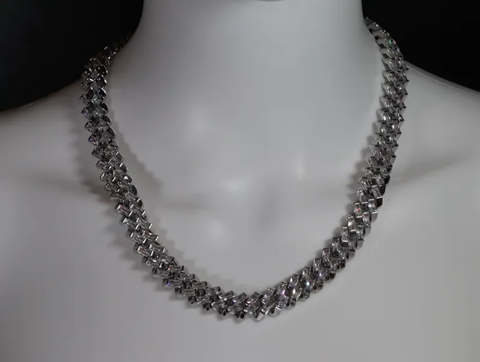 Lab Diamonds London Necklaces Iced Out Chain Iced Out Necklace Iced Out Jewelry Mens Iced Out Chain Cuban Link Chain Iced Out Baguette Chain Hip Hop Chain
