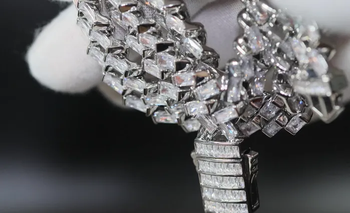 Lab Diamonds London Necklaces Iced Out Chain Iced Out Necklace Iced Out Jewelry Mens Iced Out Chain Cuban Link Chain Iced Out Baguette Chain Hip Hop Chain