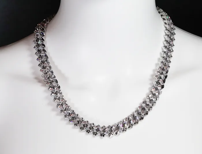 Lab Diamonds London Necklaces Iced Out Chain Iced Out Necklace Iced Out Jewelry Mens Iced Out Chain Cuban Link Chain Iced Out Baguette Chain Hip Hop Chain