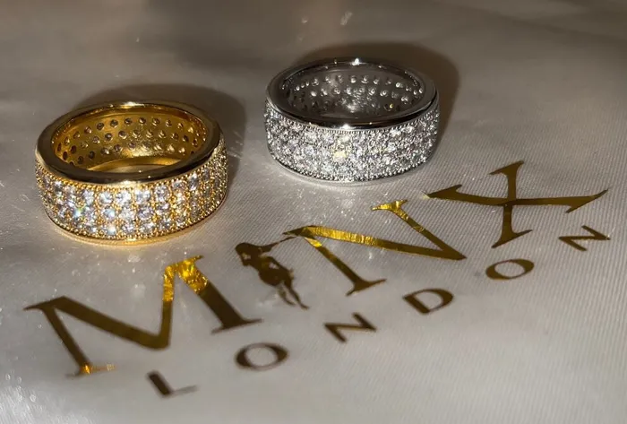 Minx London Rings Eternity Ring Mens Wedding Ring Diamond Ring for Men Mens Eternity Ring Womens Eternity Ring Iced Out Ring Mens Engagement Ring
