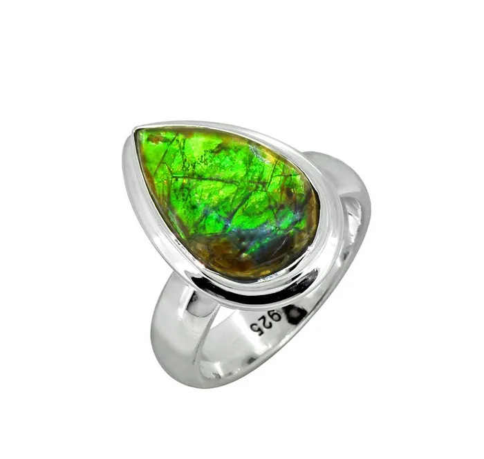 Rings Ammolite Sterling Silver Ring YoTreasure