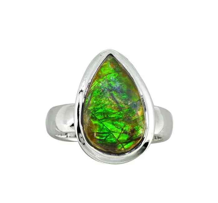 Rings Ammolite Sterling Silver Ring YoTreasure