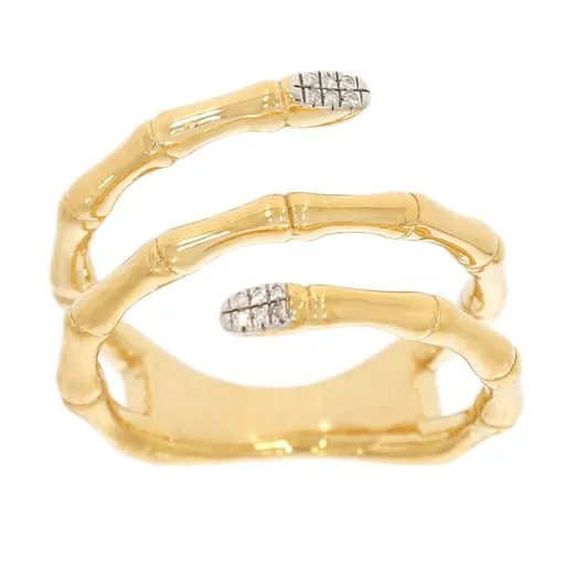 Rings Ella Stein Ella Stein Gold Segment Wraparound Ring SI3084