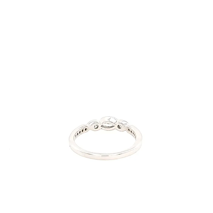 Rings JJ CLEARANCE 14k White Gold Marquise Diamond Pod Ring I2031