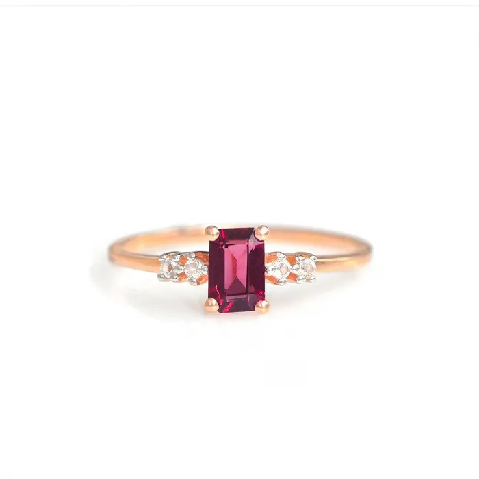 Rings YoTreasure 086 Ct Rhodolite Garnet Solid 10k Rose Gold Ring Jewelry Rings YoTreasure 086 Ct Rhodolite Garnet Solid 10k Rose Gold Ring Jewelry