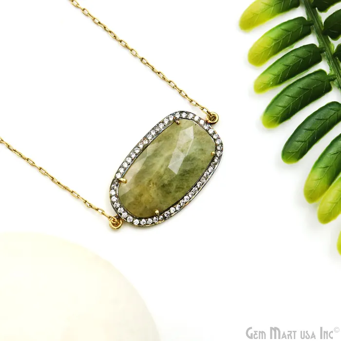 Sapphire Pave Cubic Zirconia 39x19mm Double Bail Gold Vermeil Gemstone Connector GemmartUSA PreStyled Sets Sapphire Pave Cubic Zirconia 39x19mm Double Bail Gold Vermeil Gemstone Connector GemmartUSA PreStyled Sets