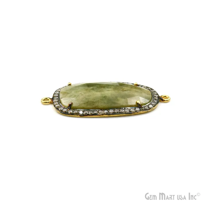 Sapphire Pave Cubic Zirconia 39x19mm Double Bail Gold Vermeil Gemstone Connector GemmartUSA PreStyled Sets Sapphire Pave Cubic Zirconia 39x19mm Double Bail Gold Vermeil Gemstone Connector GemmartUSA PreStyled Sets