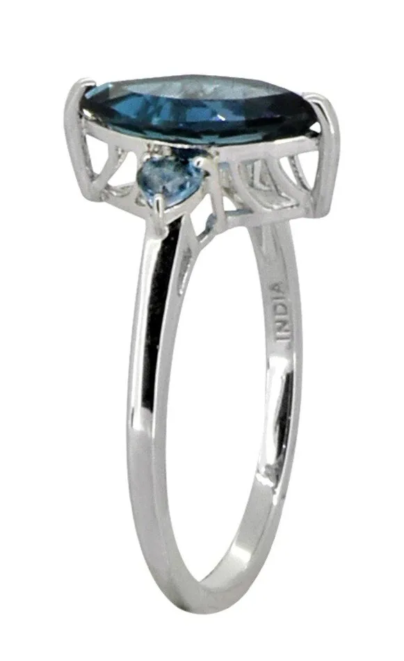 YoTreasure 216 Ct London Blue Topaz Solid 925 Sterling Silver Ring Jewelry Rings