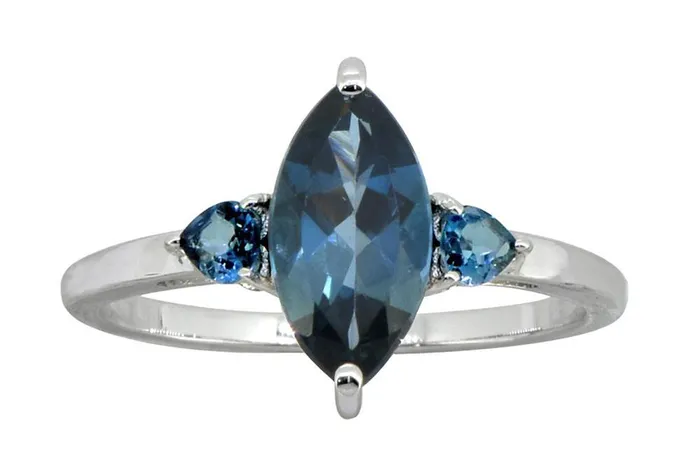 YoTreasure 216 Ct London Blue Topaz Solid 925 Sterling Silver Ring Jewelry Rings
