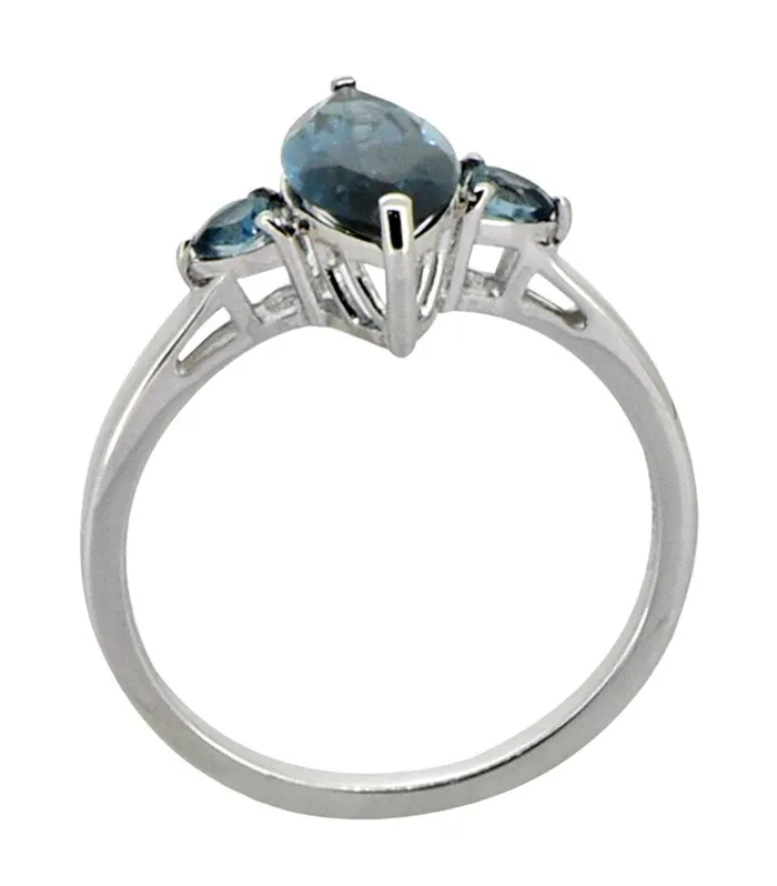 YoTreasure 216 Ct London Blue Topaz Solid 925 Sterling Silver Ring Jewelry Rings