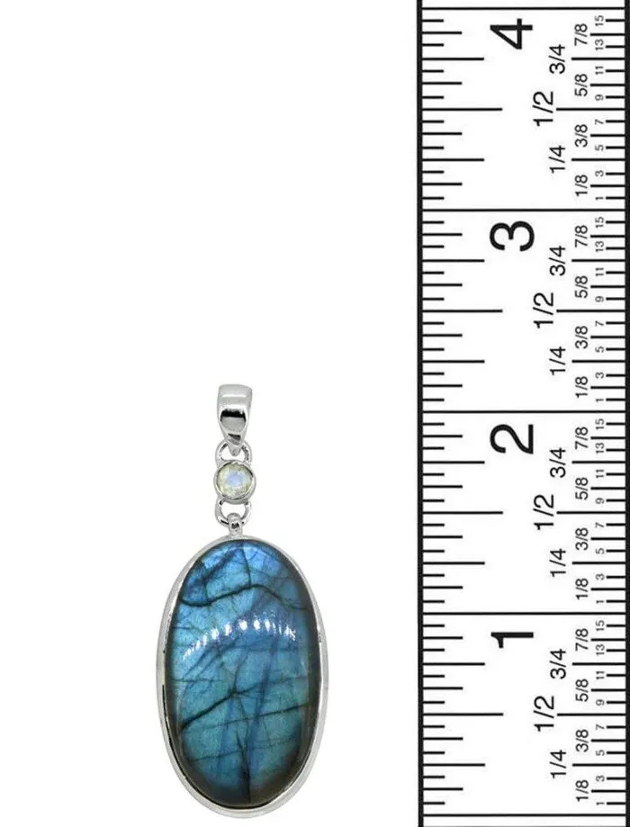 YoTreasure Rings Labradorite Solid 925 Sterling Silver Jewelry 2