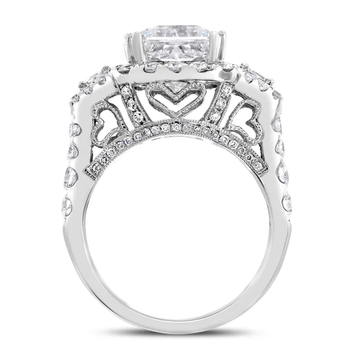 Beauvince Rings Gladys Engagement Ring 302 ct Princess Cut HI2 EGLUSA Diamond in White Gold