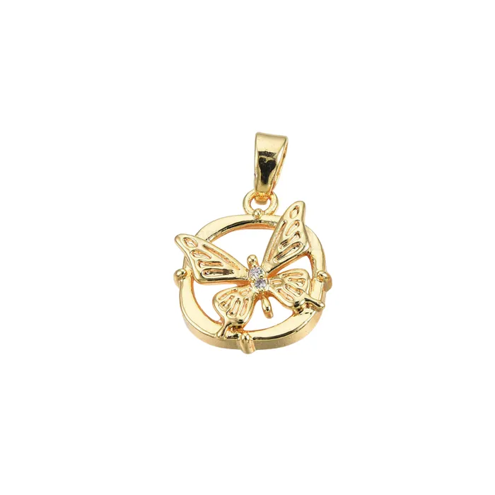 Charm Necklaces pau jewelry Shell butterfly charm