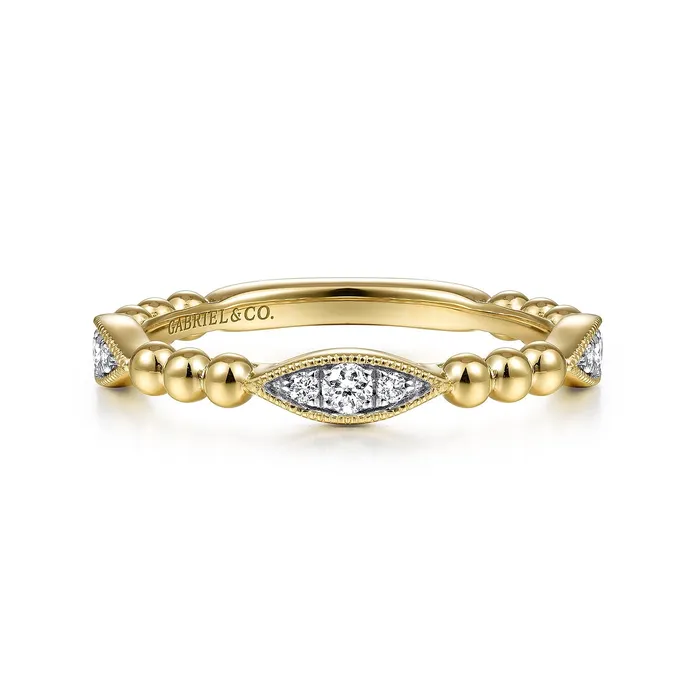 Gabriel 14K Yellow Gold 015ctw Clearly Flawless Diamond Band GABRIEL CO Rings Gabriel 14K Yellow Gold 015ctw Clearly Flawless Diamond Band GABRIEL CO Rings