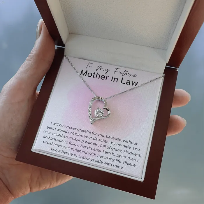 Necklaces ShineOn Fulfillment Forever Grateful Gift for Future Mother in Law Heart Pendant Necklace