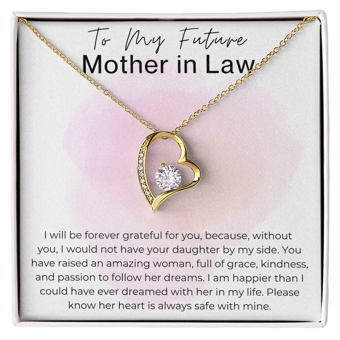 Necklaces ShineOn Fulfillment Forever Grateful Gift for Future Mother in Law Heart Pendant Necklace