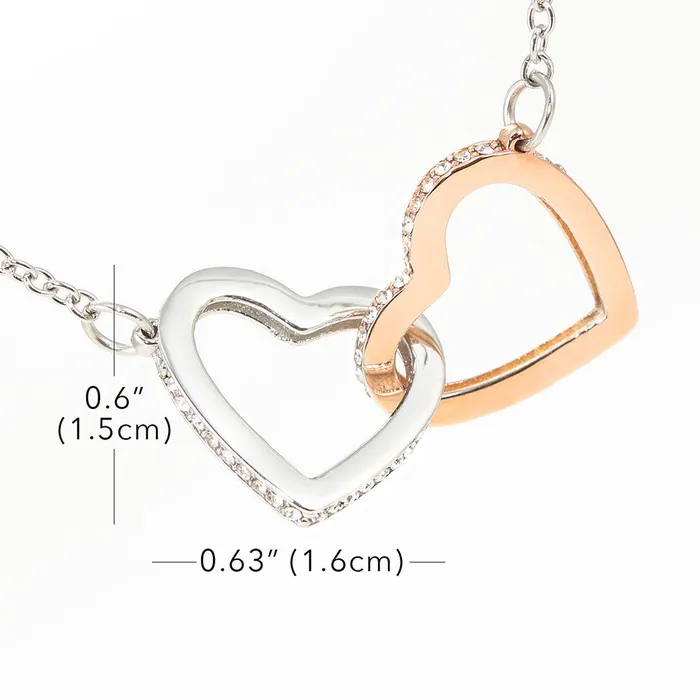 Necklaces ShineOn Fulfillment To My Incredible Mom Even When We Are Apart Interlocking Hearts Pendant Necklace Perfect for Your Long Distance Mom