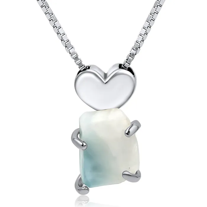 Necklaces Uniquelan Jewelry Real Raw Large Larimar Necklace Necklaces Uniquelan Jewelry Real Raw Large Larimar Necklace