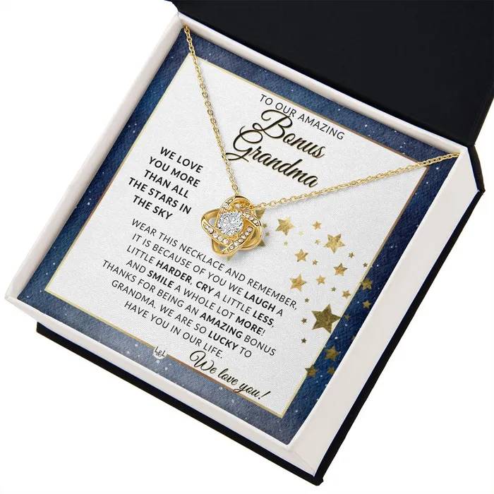 Our Bonus Grandma Gift Meaningful Necklace Great For Mothers Day Christmas Her Birthday Or As An Encouragement Gift ShineOn Fulfillment Necklaces