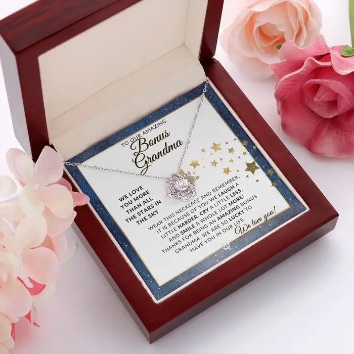 Our Bonus Grandma Gift Meaningful Necklace Great For Mothers Day Christmas Her Birthday Or As An Encouragement Gift ShineOn Fulfillment Necklaces