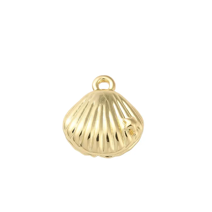 pau jewelry Gold sea shell star charm Charm Necklaces