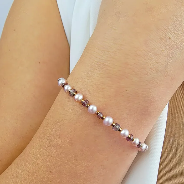 Real Alexandrite and Pearl Bracelet Uniquelan Jewelry Bracelets