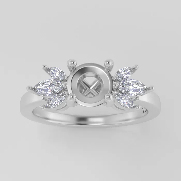 Rings VENVS The Mini Luna 14k White Size 55 Stone MOS130 Black Ring Box Custom Engraving 0 Rings VENVS The Mini Luna 14k White Size 55 Stone MOS130 Black Ring Box Custom Engraving 0