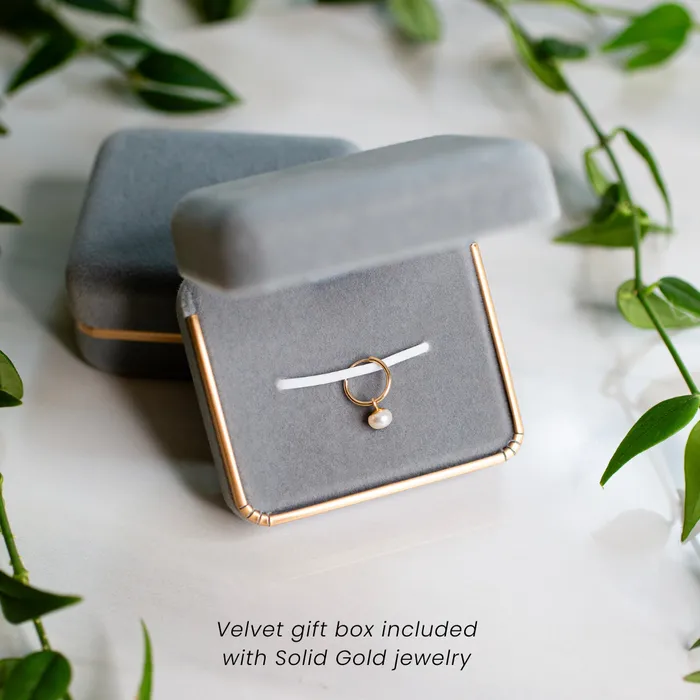 Single Diamond Pav Star Huggie Charm 14K Solid Gold Grayling Charm Necklaces
