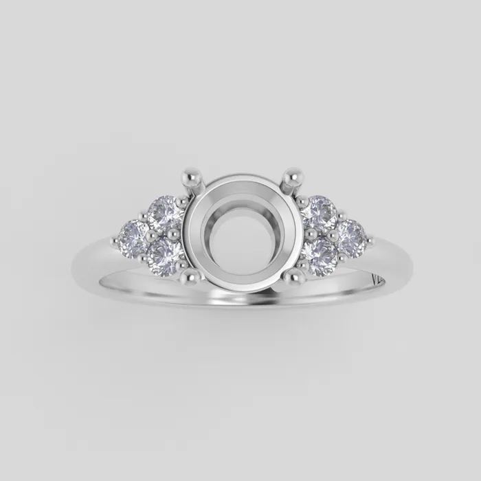 The Calisto 14k White Size 105 Stone MOS13 Cinque Ring Box Custom Engraving 0 VENVS Rings The Calisto 14k White Size 105 Stone MOS13 Cinque Ring Box Custom Engraving 0 VENVS Rings