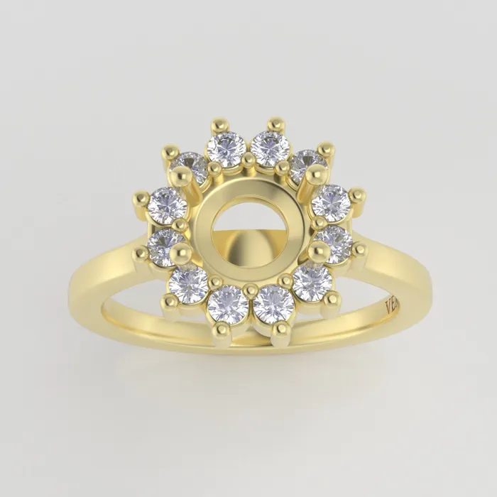 The Soleil 14k Yellow Size 875 Stone CLR67 Fremont Ring Box Custom Engraving 0 VENVS Rings The Soleil 14k Yellow Size 875 Stone CLR67 Fremont Ring Box Custom Engraving 0 VENVS Rings