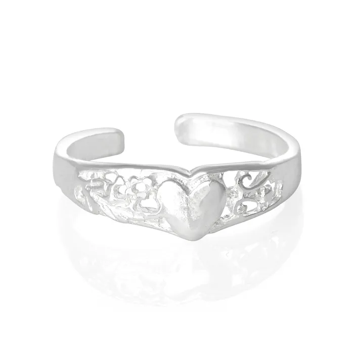 TR1080 Heart Toe Ring Teeda Rings