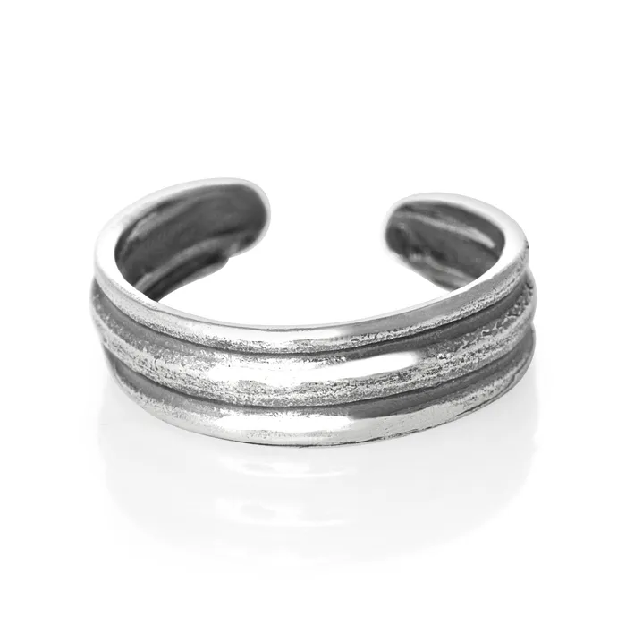 TR1880 Two Groove Toe Ring Teeda Rings