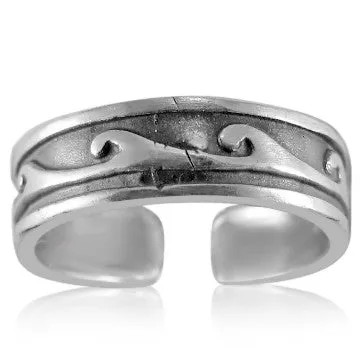 TR2720 Waves Toe Ring Teeda Rings