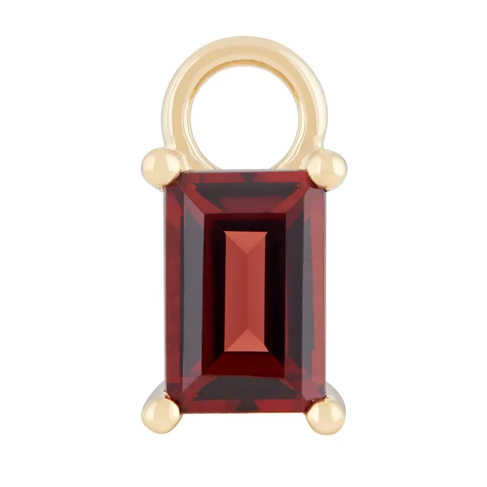 Valerie Madison Fine Jewelry Charm Necklaces Garnet Huggie Charm