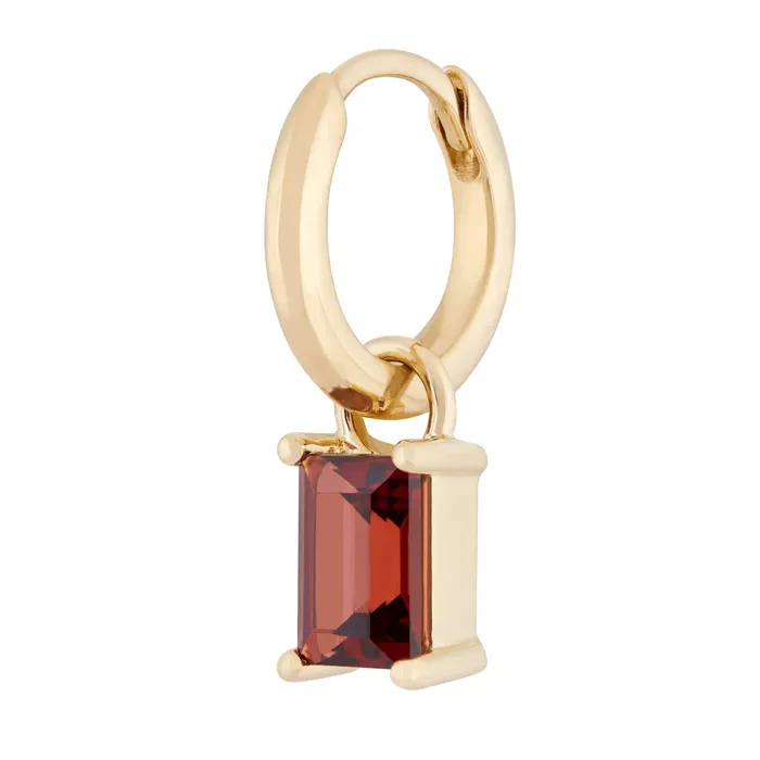 Valerie Madison Fine Jewelry Charm Necklaces Garnet Huggie Charm Valerie Madison Fine Jewelry Charm Necklaces Garnet Huggie Charm