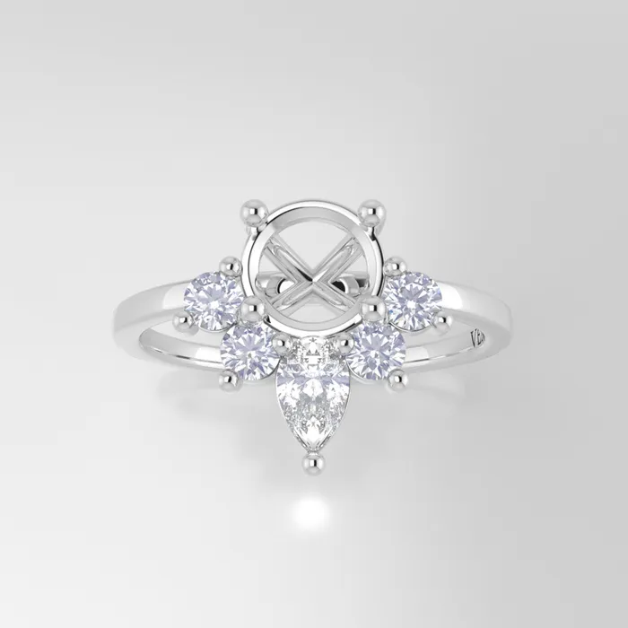 VENVS Rings The Celeste 14k White Size 7 Stone MG4 Fremont Ring Box Custom Engraving 0 VENVS Rings The Celeste 14k White Size 7 Stone MG4 Fremont Ring Box Custom Engraving 0
