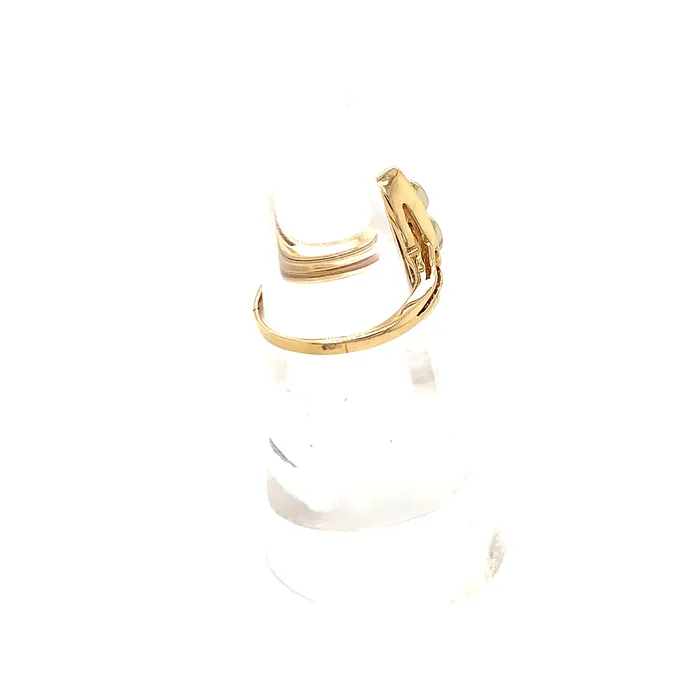 Vintage Magnality Rings NAVETTE 14K YELLOW GOLD DIAMOND VINTAGE RING
